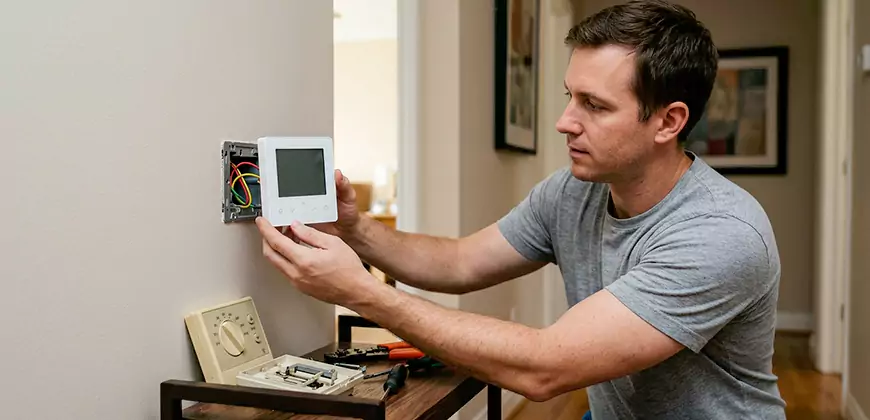 Heat Pump Thermostat Configuration in Suffolk